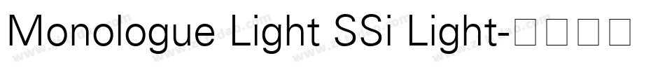 Monologue Light SSi Light字体转换
